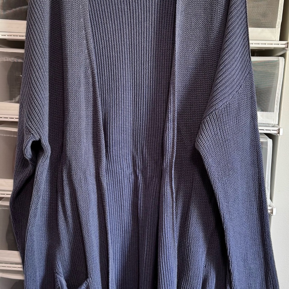 4X Target Universal Thread Blue Knit Open Cardigan Sweater